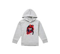 Marvel Spiderman Symbiote Youth Kids Pull-Over Hoodie, Athletic Heather in Grey | Size: 7-8 Years Marvel Grey 7-8 Years