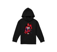 Marvel Spiderman Symbiote Youth Kids Pull-Over Hoodie, Black | Size: 12-13 Years Marvel Black 12-13 Years