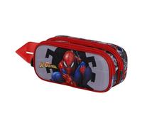 Marvel Spiderman Symbol-3D Double Pencil Case, Grey, 22 x 10 cm
