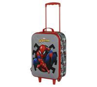 Marvel Spiderman Symbol-Soft 3D Trolley Suitcase, Grey, 17 x 33 x 52 cm, Capacity 26 L