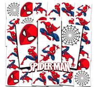 Marvel Spiderman Tattoos Party Favors Bundle ~ 72 Perforated Individual 2" x 2" Spiderman Temporary Tattoos for Kids Boys Girls (Spiderman Party Supplies)
