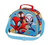 Marvel Spiderman Three-3D Lunch Bag, Blue, 25.5 x 20 cm