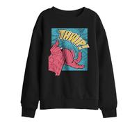 Marvel Spiderman Thwip Panel Kids Sweatshirt, Black, 5-6