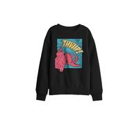 Marvel Spiderman Thwip Panel Kids Sweatshirt in Black | Size: 12-13 Years Marvel Black 12-13 Years