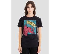 Marvel Women's SpiderMan Thwip Panel T-Shirt, Black | Size: Medium Marvel Black M