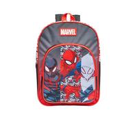 Marvel Spiderman Travel Backpack for Boys - Kids School Bag with Front Pocket - Childrens Black Superhero Sports Bags