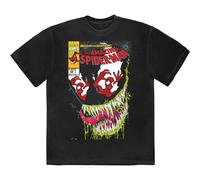 Marvel Spiderman V Is For Venom Comic Cover T-Shirt in Black | Size: 2XL Marvel Black 2XL
