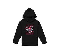 Marvel Spiderman Valentine'S Day Stick Together Youth Kids Pull-Over Hoodie, Black Marvel Black 5-6 Years