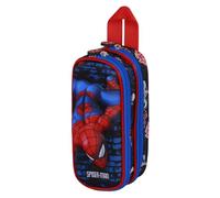 Marvel Spiderman Wall-3D Double Pencil Case, Red, 22 x 10 cm