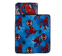 Marvel Spiderman Wall Crawler Red, White, and Blue Spider Webs Preschool Toddler Nap Mat