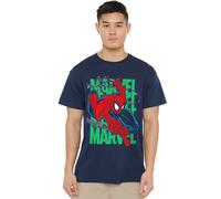 Marvel Spiderman Wall Crawling Unisex T Shirt S-5XL, Navy