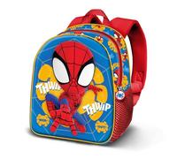 Marvel Spiderman Web Out-Elite 3D Backpack, Blue, 25 x 30 cm, Capacity 7 L