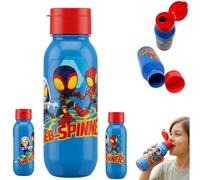 Marvel Spidey 500ml Kids Water Bottle Antibacterial BPA Free Reusable School Drinks Bottle for Boys Travel Sports Everyday Use