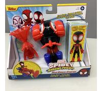 SPIDEY AND HIS AMAZING FRIENDS Marvel Miles Morales Spider-Man Techno Racer Toy, Action Figure with Vehicle and Accessory, Preschool Toys