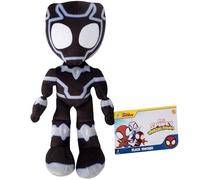 Marvel Spidey and His Amazing Friends 20.3 cm Black Panther Plush - Spider-Man Stuffed Animal Toy Figure - Officially Licensed - Spider-Verse Easter Basket Stuffer Gift for Kids, Boys, Girls - 8