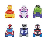Marvel Spidey and His Amazing Friends 6 Pack - Six 2-Inch Amazing Mini Vehicles - Toys Featuring Your Friendly Neighborhood Spideys - Amazon Exclusive