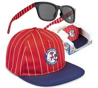 Marvel Spidey and His Amazing Friends Baseball Cap Sunglasses Set for Boys, Adjustable Hat 100% UV Shades, Holiday Essentials (Red Spiderman)