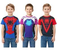 Marvel Spidey and His Amazing Friends Boys T-Shirts 3-8 Yrs, 3 Pack Soft Crew Neck & Short Sleeve Tee Tops, Summer Kids Gifts (5-6 Years, Multi Spidey)
