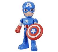 Marvel Spidey and His Amazing Friends Captain America: Steve Rogers Action Figure with Accessory, 22.8-cm (9 inch) Super Hero Toys for Children, Ages 3+