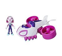 Marvel Spidey and His Amazing Friends Change 'N Go Ghost-Copter and 4-Inch Ghost-Spider Action Figure for Kids Ages 3 and Up, Frustration-Free Package