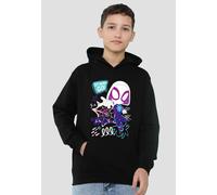 Marvel Spidey And His Amazing Friends Ghost Spider Go Webs Youth Kids Pull-Over Hoodie, Black Marvel Black 5-6 Years