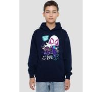 Marvel Spidey And His Amazing Friends Ghost Spider Go Webs Youth Kids Pull-Over Hoodie, Navy Marvel Navy 5-6 Years