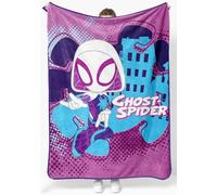 Marvel Spidey and His Amazing Friends Ghost Spider Throw Blanket - Measures 46 x 60 inches, Kids Bedding Features Gwen Stacy - Fade Resistant Super Soft Fleece (Official Marvel Product)