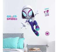 Marvel Spidey and His Amazing Friends Ghost Spider Wall Decal - 23" Gwen Stacy Vinyl Stickers for Bedroom Bathroom Decor - Peel and Stick Room Decorations