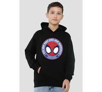 Marvel Spidey And His Amazing Friends Great Responsibility Badge Youth Kids Pull-Over Hoodie, Black Marvel Black 5-6 Years