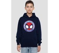 Marvel Spidey And His Amazing Friends Great Responsibility Badge Youth Kids Pull-Over Hoodie, Navy Marvel Navy 7-8 Years