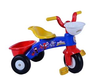 Marvel Spidey and His Amazing Friends Kids Tricycle for 1-3 Year Olds - Toddler Bike Trike with Front & Back Storage Basket - Officially Licensed Kids' Trikes for Boys, 25kg Load Capacity, Blue