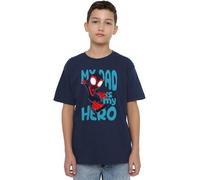 Marvel Spidey and His Amazing Friends Miles Morales Dad Hero Boys T Shirt, Navy, 7-8