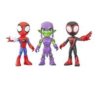 Marvel Spidey and His Amazing Friends Power Thwip Pack, 22.8-cm (9 inch) Supersized Action Figure 3-Pack, Super Hero Toys & Figures for Children, Ages 3+