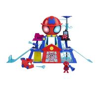 Marvel Spidey and his Amazing Friends Rescue-Webs Web-Quarters Playset with 7.6 cm Action Figure & Toy Vehicle, Super Hero Toys for Kids, Ages 3+