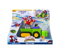 MARVEL Spidey and His Amazing Friends Team Up Tank - Combining 6-Inch Hulk Smash Tank and 4-Inch Spidey Glider Jet