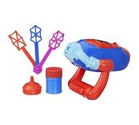 Marvel Spidey and His Amazing Friends - Water-Webs Bubble Slinger Electronic Bubble Toy with 3 Wands, Bubble Solution & Refill Funnel - Roleplay Toy for Kids Ages 3 and Up