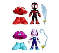 Spidey and his Amazing Friends Marvel Water-Webs Pirate Miles 'Spin' Morales & Pirate Ghost-Spider Toys, Black