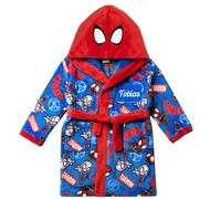 Marvel Spidey Boys Dressing Gown Personalised Spiderman Kids Bathrobe Robe