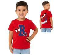 Marvel Spidey Boys T Shirt Personalised Spiderman Initial Number Cotton Top
