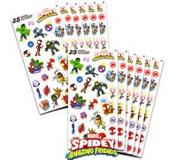 Marvel Spidey & Friends Party Favors for Boys & Girls Bundle ~ 12 Pack Spidey & FriendsSticker Sheets for Kids Birthday Party Goodie Bags | Spidey &