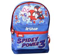 Marvel Spidey & Friends Personalised Boys Backpack Spiderman Bag Rucksack (Blue)