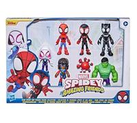 Marvel Spidey & His Amazing Friends Action Figures Superheroes + Villains (Choose Figure) (Spidey Heroes Pack (7 Figures)), Black
