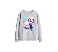Marvel Spidey & His Amazing Friends Ghost Spider Go Webs Kids Sweat in Light Grey | Size: 9-11 Years Marvel Light Grey 9-11 Years