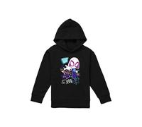 Marvel Spidey & His Amazing Friends Ghost Spider Go Webs Youth Kids Pull-Over Hoodie, Black | Size: 7-8 Years Marvel Black 7-8 Years