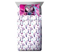 Marvel Spidey & His Amazing Friends Ghost Spider Gwen Twin Size Sheet Set - Super Soft Kids 3 Piece Bedding Set - Fade Resistant Microfiber Sheets