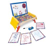 Marvel Spidey and His Amazing Friends Kids Activity Desk - Wooden Folding Lap Desk with Whiteboard, Magnetic Accessories, Storage Pockets & Marker - Portable Play Table for Boys & Girls