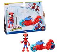 SPIDEY AND HIS AMAZING FRIENDS Marvel, Spidey Action Figure, Toy Motorcycle, Toys for 3-Year-Old Boys and Girls and Up, Red, Blue