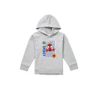 Marvel Spidey & His Amazing Friends Spidey Comic Youth Kids Pull-Over Hoodie, Athletic Heather in Grey | Size: 9-11 Years Marvel Grey 9-11 Years