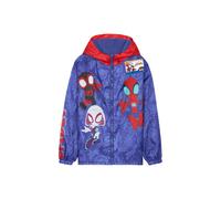Marvel Spidey Raincoat Fleece Water Resistant Hooded Outerwear Top in Blue | Size: 3-4 Years Marvel Blue 3-4 Years