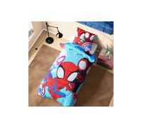 Marvel Spiderman Duvet Cover and Pillowcase Set Kids Teens Bedding Bedroom Accessories - Single Size (Blue Spidey)